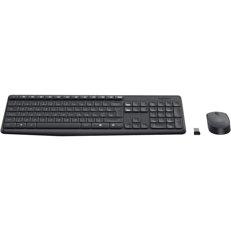 Logitech MK235 Combo Tastiera e Mouse Wireless per Windows, Ricevitore Unifying USB 2,4 GHz Wireless, 15 Tasti FN, Lunga Durata della Batteria, PC, Laptop, Layout Italiano QWERTY - Grigio Logitech MK235 Combo Tastiera e Mouse Wireless per Windows, Ricevitore Unifying USB 2,4 GHz Wireless, 15 Tasti FN, Lunga Durata della Batteria, PC, Laptop, Layout Italiano QWERTY - Grigio