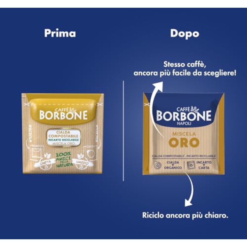 Caffè Borbone Cialda Compostabile, Miscela Oro - 150 Cialde - Sistema ESE - Miscela Oro