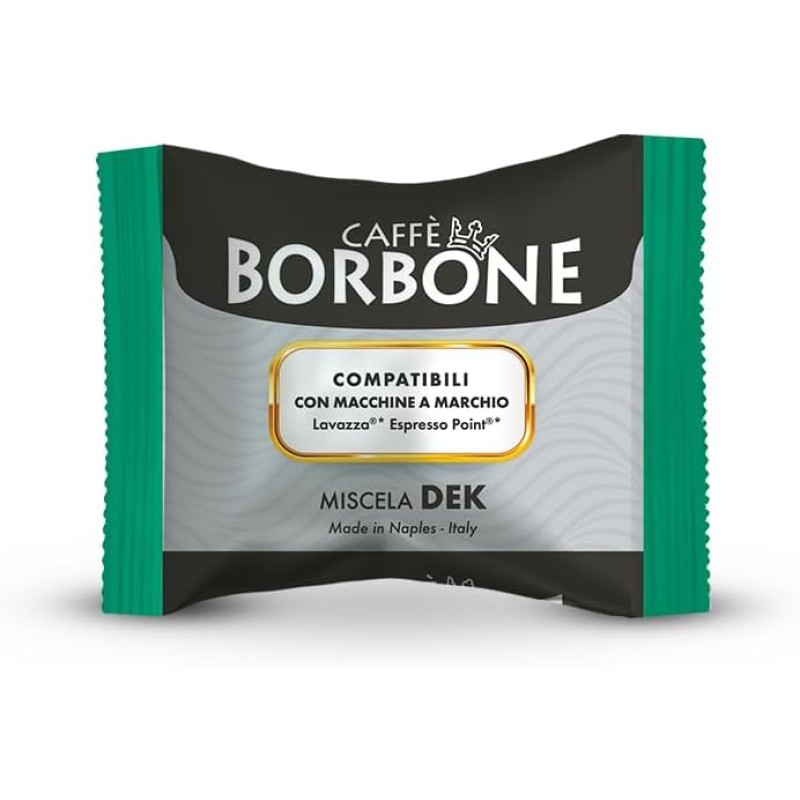 Caffè Borbone Miscela Decaffeinata - 50 Capsule - Compatibili con le Macchine Lavazza®* Espresso Point®* - Miscela Decaffeinata