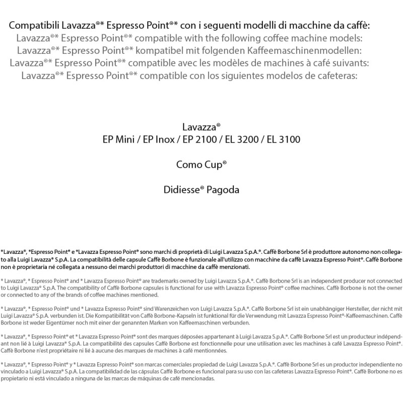 Caffè Borbone Miscela Decaffeinata - 50 Capsule - Compatibili con le Macchine Lavazza®* Espresso Point®* - Miscela Decaffeinata