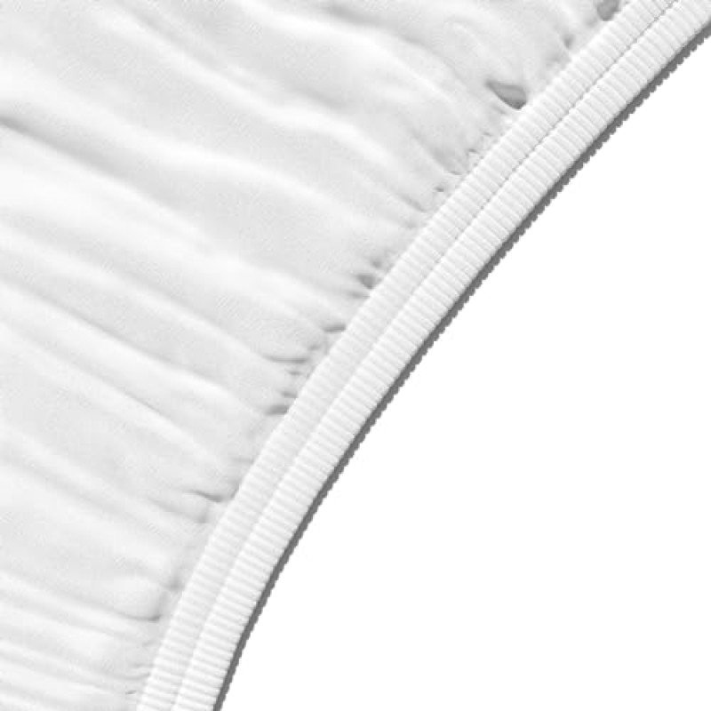 Amazon Basics Lenzuolo con angoli Singolo, 90 x 190 x 30 cm, in 100% Microfibra con altezza da 30cm, Bianco - 90 x 190 x 30 cm Bianco