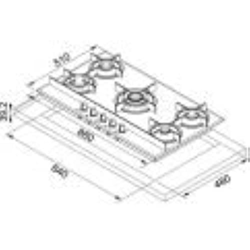 Franke Crystal FHCR 905 4G TC HE BK C Incasso Piano cottura a gas Nero Franke Crystal FHCR 905 4G TC HE BK C Incasso Piano cottura a gas Nero