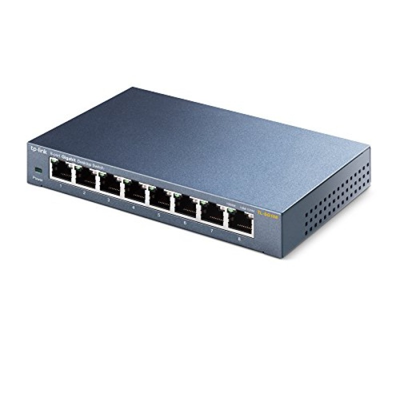 TP-Link TL-SG108 Switch 8 Porte Gigabit, 10/100/1000 Mbps, Plug & Play, 802.1p/DSCP QoS, IGMP Snooping, Involucro in Metallo Resistente, Installazione Facile, Tecnologia Green Ethernet, IEEE 802.3x - 8 Porte Gigabit TP-Link TL-SG108 Switch 8 Porte Gigabit, 10/100/1000 Mbps, Plug & Play, 802.1p/DSCP QoS, IGMP Snooping, Involucro in Metallo Resistente, Installazione Facile, Tecnologia Green Ethernet, IEEE 802.3x - 8 Porte Gigabit