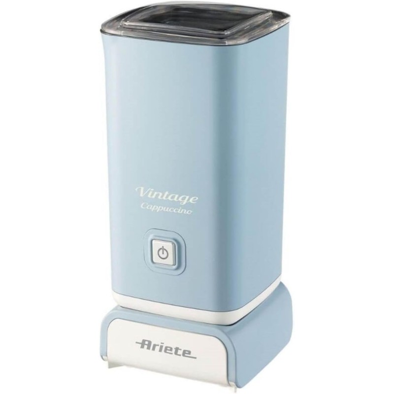 Ariete 2878 Cappuccinatore Vintage - Montalatte a caldo e a freddo - Cappuccino, cioccolata, infusi liofilizzati - 500 Watt - Celeste - Celeste Ariete 2878 Cappuccinatore Vintage - Montalatte a caldo e a freddo - Cappuccino, cioccolata, infusi liofilizzati - 500 Watt - Celeste - Celeste