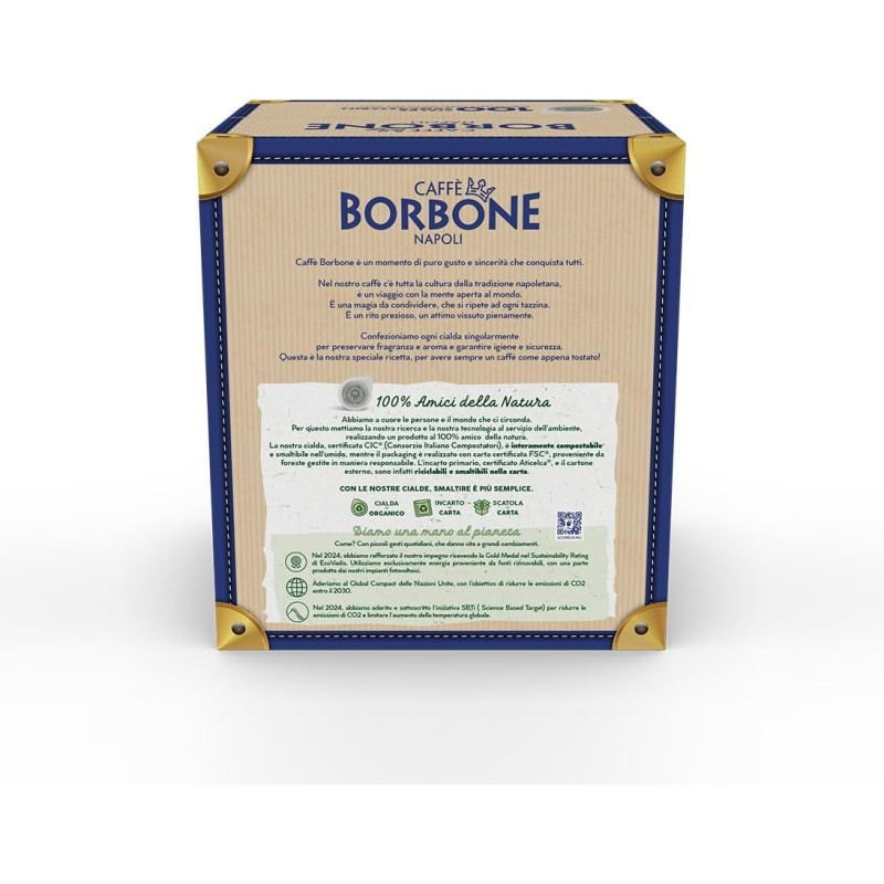 Caffè Borbone Cialda Compostabile, Miscela Oro - 100 Cialde - Sistema ESE - Miscela Oro Caffè Borbone Cialda Compostabile, Miscela Oro - 100 Cialde - Sistema ESE - Miscela Oro