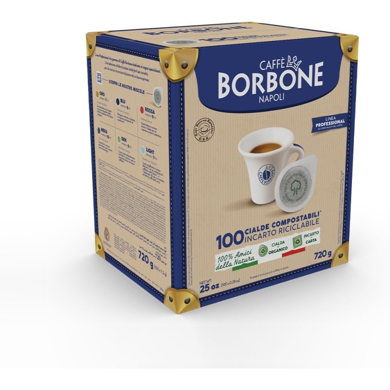 Caffè Borbone Cialda Compostabile, Miscela Oro - 100 Cialde - Sistema ESE - Miscela Oro Caffè Borbone Cialda Compostabile, Miscela Oro - 100 Cialde - Sistema ESE - Miscela Oro