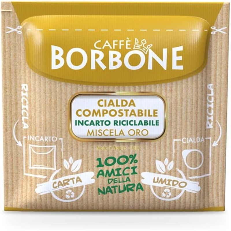 Caffè Borbone Cialda Compostabile, Miscela Oro - 100 Cialde - Sistema ESE - Miscela Oro Caffè Borbone Cialda Compostabile, Miscela Oro - 100 Cialde - Sistema ESE - Miscela Oro
