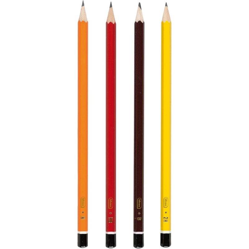 Idena 20004 - Matita, 4 pezzi, durezza H/HB/B/2H - 4 unità (Confezione da 1)