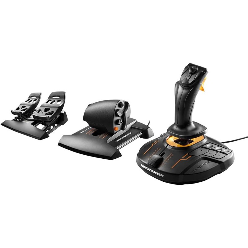 Thrustmaster T16000M FCS Flight Pack - Sistema di controllo di volo completo con joystick, manetta e pedali del timone, con tecnologia H.E.A.R.T HallEffect AccuRate per PCAccuRate pour PC