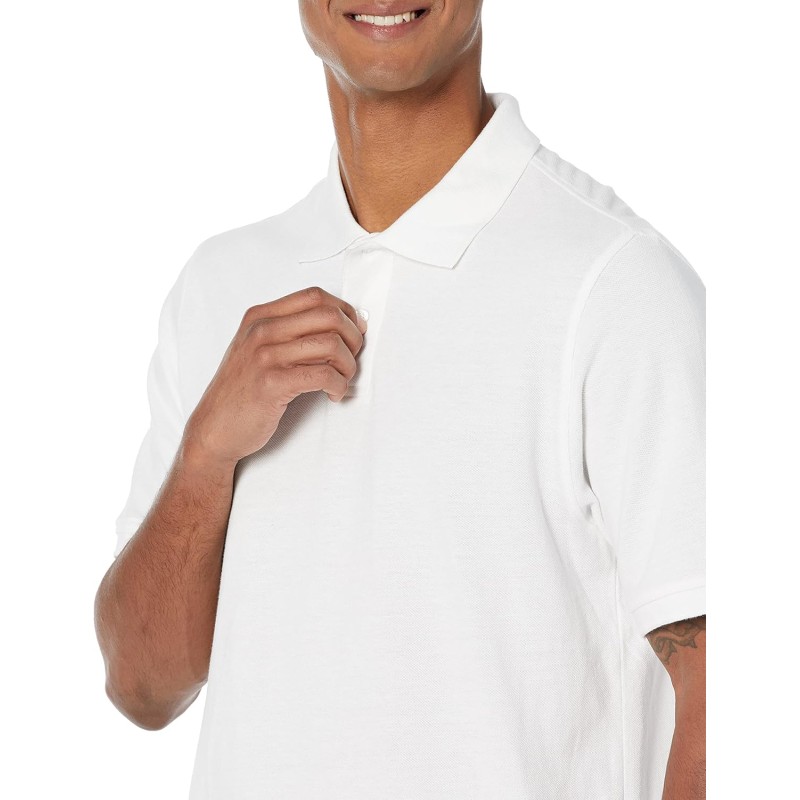 Amazon Essentials Polo in Cotone piqué vestibilità Regular (Disponibile in Taglie Extra Forti) Uomo - M Bianco Amazon Essentials Polo in Cotone piqué vestibilità Regular (Disponibile in Taglie Extra Forti) Uomo - M Bianco