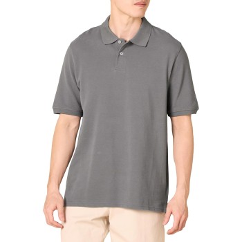 Amazon Essentials Polo in Cotone piqué vestibilità Regular (Disponibile in Taglie Extra Forti) Uomo - M Grigio