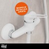 EISL NI168SCR-W Miscelatore monocomando, Facile Collegamento al Tubo Doccia, Colore Cromato, Doccetta Speed Bianco - Miscelatore Doccia Speed Bianco