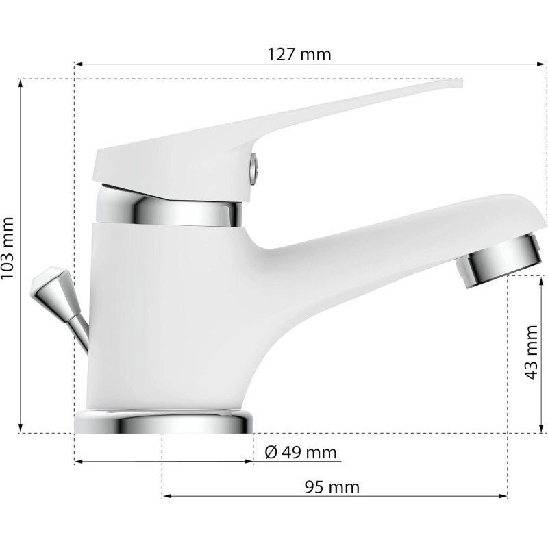 EISL SPEED NI075SCR-W rubinetto bagno lavabo, miscelatore da bagno, miscelatore lavabo bagno, rubinetto lavandino bagno, cromato/bianco - Miscelatore Speed Per Lavabo Bianco EISL SPEED NI075SCR-W rubinetto bagno lavabo, miscelatore da bagno, miscelatore lavabo bagno, rubinetto lavandino bagno, cromato/bianco - Miscelatore Speed Per Lavabo Bianco