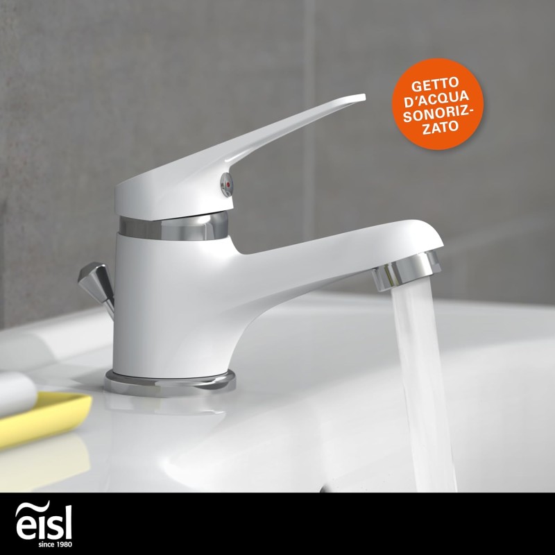 EISL SPEED NI075SCR-W rubinetto bagno lavabo, miscelatore da bagno, miscelatore lavabo bagno, rubinetto lavandino bagno, cromato/bianco - Miscelatore Speed Per Lavabo Bianco EISL SPEED NI075SCR-W rubinetto bagno lavabo, miscelatore da bagno, miscelatore lavabo bagno, rubinetto lavandino bagno, cromato/bianco - Miscelatore Speed Per Lavabo Bianco