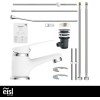EISL SPEED NI075SCR-W rubinetto bagno lavabo, miscelatore da bagno, miscelatore lavabo bagno, rubinetto lavandino bagno, cromato/bianco - Miscelatore Speed Per Lavabo Bianco EISL SPEED NI075SCR-W rubinetto bagno lavabo, miscelatore da bagno, miscelatore lavabo bagno, rubinetto lavandino bagno, cromato/bianco - Miscelatore Speed Per Lavabo Bianco