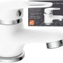 EISL SPEED NI075SCR-W rubinetto bagno lavabo, miscelatore da bagno, miscelatore lavabo bagno, rubinetto lavandino bagno, cromato/bianco - Miscelatore Speed Per Lavabo Bianco