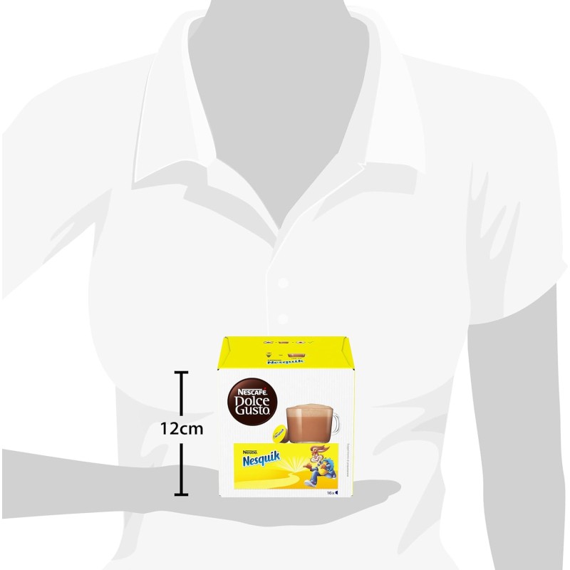 NESCAFÉ DOLCE GUSTO Nesquik Bevanda gusto Cioccolato, 3 Confezioni da 16 Capsule (48 Capsule Compatibili Nescafé Dolce Gusto) - 16 unità (Confezione da 3)