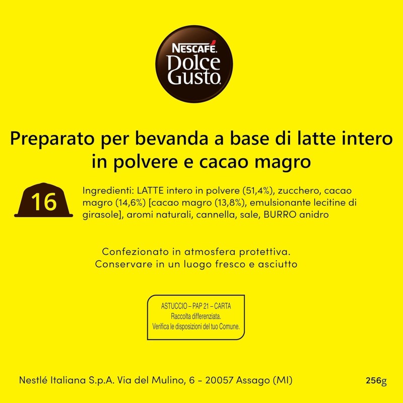 NESCAFÉ DOLCE GUSTO Nesquik Bevanda gusto Cioccolato, 3 Confezioni da 16 Capsule (48 Capsule Compatibili Nescafé Dolce Gusto) - 16 unità (Confezione da 3)