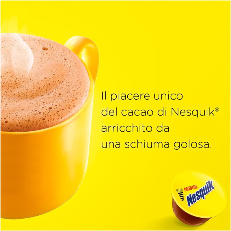 NESCAFÉ DOLCE GUSTO Nesquik Bevanda gusto Cioccolato, 3 Confezioni da 16 Capsule (48 Capsule Compatibili Nescafé Dolce Gusto) - 16 unità (Confezione da 3)