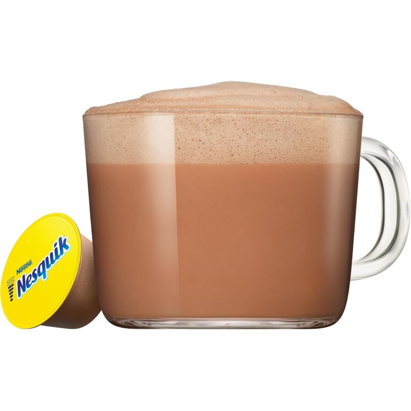 NESCAFÉ DOLCE GUSTO Nesquik Bevanda gusto Cioccolato, 3 Confezioni da 16 Capsule (48 Capsule Compatibili Nescafé Dolce Gusto) - 16 unità (Confezione da 3)