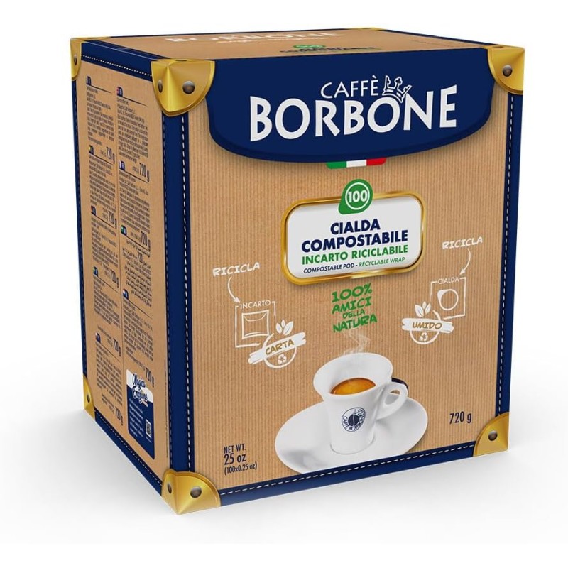 Caffè Borbone Cialda Compostabile, Miscela Rossa - 100 Cialde - Sistema ESE - Miscela Rossa Caffè Borbone Cialda Compostabile, Miscela Rossa - 100 Cialde - Sistema ESE - Miscela Rossa