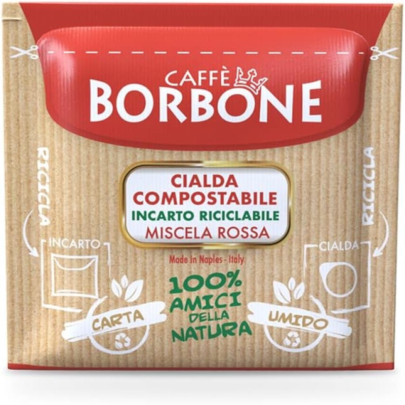 Caffè Borbone Cialda Compostabile, Miscela Rossa - 100 Cialde - Sistema ESE - Miscela Rossa Caffè Borbone Cialda Compostabile, Miscela Rossa - 100 Cialde - Sistema ESE - Miscela Rossa