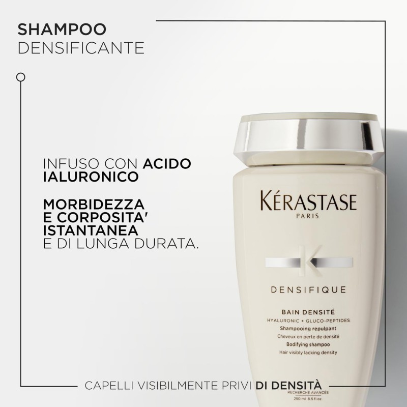 Kérastase, Densifique Femme, Shampoo Rimpolpante & Ridensificante, Per Capelli Fini & Sottili, Bain Densité, 250 ml
