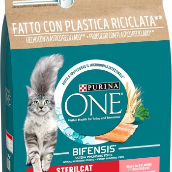 Purina ONE Bifensis Crocchette Gatto Sterilizzato Salmone, Sacco da 2,8kg - 2,8kg