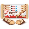 Kinder Bueno White - 6 Snack al Cioccolato Bianco e Nocciola, un Wafer Ripieno di Crema alle Nocciole Ricoperto da Cioccolato Bianco e Granella Meringata al Cacao, 3 Confezioni