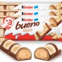 Kinder Bueno White - 6 Snack al Cioccolato Bianco e Nocciola, un Wafer Ripieno di Crema alle Nocciole Ricoperto da Cioccolato Bianco e Granella Meringata al Cacao, 3 Confezioni