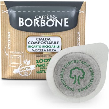 Caffè Borbone Cialda Compostabile, Miscela Nera - 100 Cialde - Sistema ESE - Miscela Nera