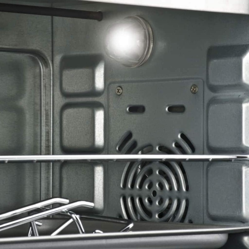 Girmi FE42 Forno Elettrico Ventilato, 2000 W, 42 Litri, Ventilazione, Luce interna, Griglia Inox, Funzione di cottura, Base, Grill, Combinata, Accessori inclusi, Rosso / Nero - 42 Litri