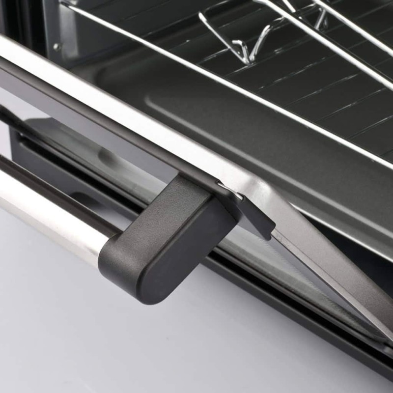 Girmi FE42 Forno Elettrico Ventilato, 2000 W, 42 Litri, Ventilazione, Luce interna, Griglia Inox, Funzione di cottura, Base, Grill, Combinata, Accessori inclusi, Rosso / Nero - 42 Litri