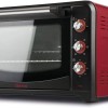 Girmi FE42 Forno Elettrico Ventilato, 2000 W, 42 Litri, Ventilazione, Luce interna, Griglia Inox, Funzione di cottura, Base, Grill, Combinata, Accessori inclusi, Rosso / Nero - 42 Litri