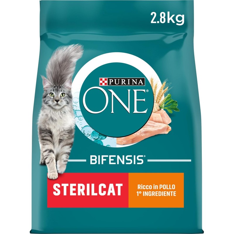 Purina ONE Bifensis Crocchette Gatto Sterilizzato Pollo, Sacco da 2,8kg - 2,8kg Purina ONE Bifensis Crocchette Gatto Sterilizzato Pollo, Sacco da 2,8kg - 2,8kg