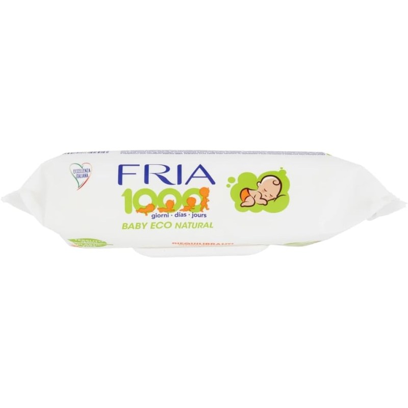 Fria Baby Eco Natural 1000 Giorni Salviette per Cambio Pannolino, Formula con Estratto di Avena ad Azione Riequilibrante sulla Pelle, Dermatologicamente Testate, Confezione da 72 Salviette - 72 unità (Confezione da 1) Fria Baby Eco Natural 1000 Giorni Salviette per Cambio Pannolino, Formula con Estratto di Avena ad Azione Riequilibrante sulla Pelle, Dermatologicamente Testate, Confezione da 72 Salviette - 72 unità (Confezione da 1)