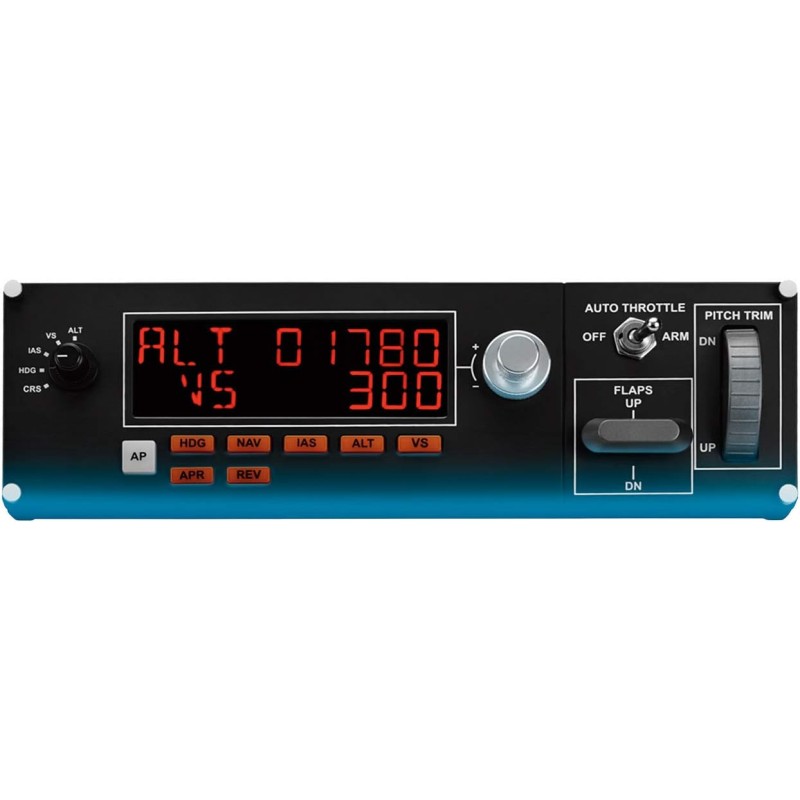 Logitech G Saitek Pro Flight Controller Pilota Automatico per Simulatore di Volo Professionale, ‎Pannello Multiplo di Volo, Indicatori LED in Tempo Reale, Controlli Dedicati, ‎USB, PC - Nero