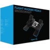 Logitech G Saitek Pro Flight Rudder, Pedaliera del Timone di Volo, Freni a Pedale Simulazione Professionale, Manopola Tensione Regolabile, Controllo ‎FPreciso, Pedali Antiscivolo, USB, PC - Nero