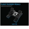 Logitech G Saitek Pro Flight Rudder, Pedaliera del Timone di Volo, Freni a Pedale Simulazione Professionale, Manopola Tensione Regolabile, Controllo ‎FPreciso, Pedali Antiscivolo, USB, PC - Nero