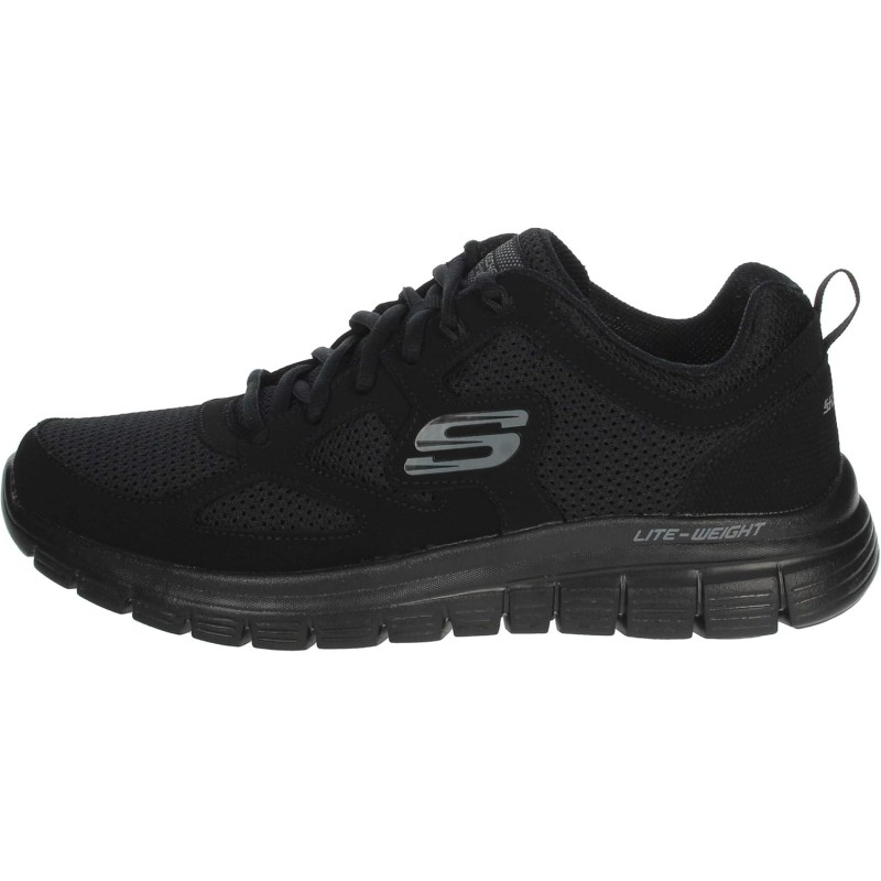 Skechers Burns Agoura, Sneakers,Sports Shoes Uomo - 47.5 EU Black Leather Mesh Trim Skechers Burns Agoura, Sneakers,Sports Shoes Uomo - 47.5 EU Black Leather Mesh Trim