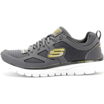 Skechers Burns Agoura, Sneakers,Sports Shoes Uomo - 40 EU Charcoal Leather Mesh Trim