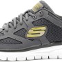 Skechers Burns Agoura, Sneakers,Sports Shoes Uomo - 40 EU Charcoal Leather Mesh Trim