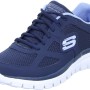 Skechers Burns Agoura, Sneakers,Sports Shoes Uomo - 45 EU Navy Leather Mesh Trim