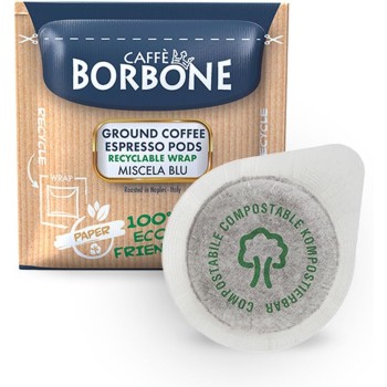 Caffè Borbone Cialda Compostabile, Miscela Blu - 150 Cialde - Sistema ESE - Miscela Blu