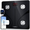 RENPHO Bilancia Pesapersone Digitale, Professionale Bilancia Impedenziometrica in Vetro Temperato, Max 180kg, Bluetooth Bilancia Pesa Persona con App, Elis 1 - 280mm/11" Nero RENPHO Bilancia Pesapersone Digitale, Professionale Bilancia Impedenziometrica in Vetro Temperato, Max 180kg, Bluetooth Bilancia Pesa Persona con App, Elis 1 - 280mm/11" Nero