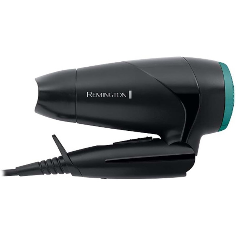 Remington Asciugacapelli 2000W - Pieghevole e Potente - Asciugacapelli da Viaggio, Bacchetta e Diffusore per styling, 2 livelli di riscaldamento e ventola, On The Go D1500