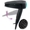 Remington Asciugacapelli 2000W - Pieghevole e Potente - Asciugacapelli da Viaggio, Bacchetta e Diffusore per styling, 2 livelli di riscaldamento e ventola, On The Go D1500