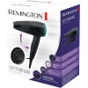 Remington Asciugacapelli 2000W - Pieghevole e Potente - Asciugacapelli da Viaggio, Bacchetta e Diffusore per styling, 2 livelli di riscaldamento e ventola, On The Go D1500