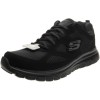 Skechers Burns 52635-bbk, Scarpe Uomo - 46 EU Black Leather Mesh Trim Skechers Burns 52635-bbk, Scarpe Uomo - 46 EU Black Leather Mesh Trim