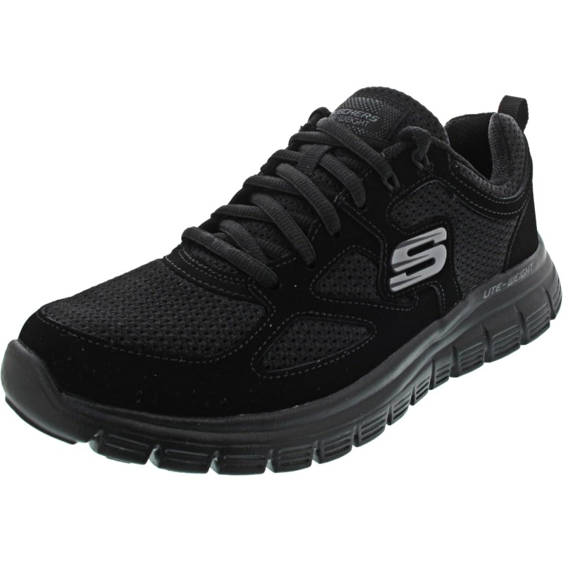 Skechers Burns Agoura, Sneakers,Sports Shoes Uomo - 39.5 EU Black Leather Mesh Trim Skechers Burns Agoura, Sneakers,Sports Shoes Uomo - 39.5 EU Black Leather Mesh Trim